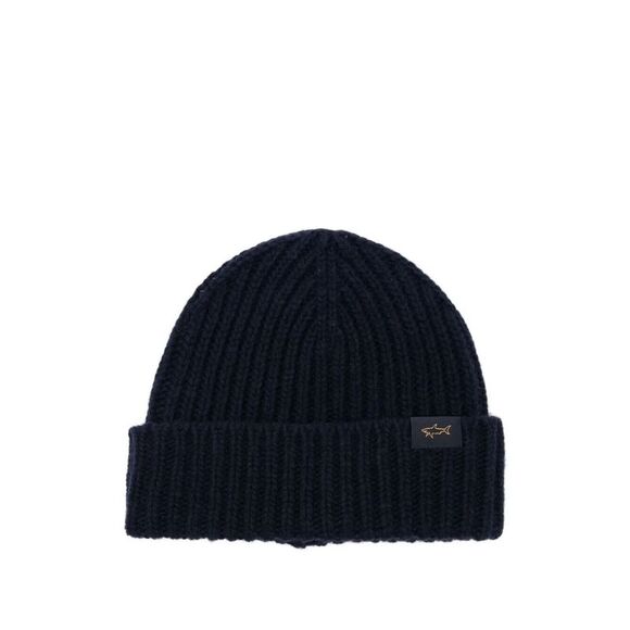 Paul & Shark Men Ribbed Wool Blend Beanie